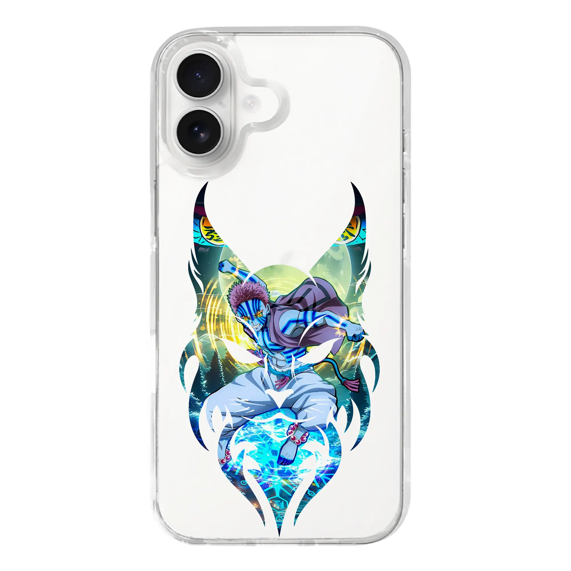 鬼滅の刃 グッズ,猗窩座 - iPhone 17シリーズ 透明スマホケース – 薄型・耐衝撃・精密フィット保護カバー